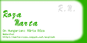 roza marta business card
