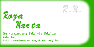 roza marta business card